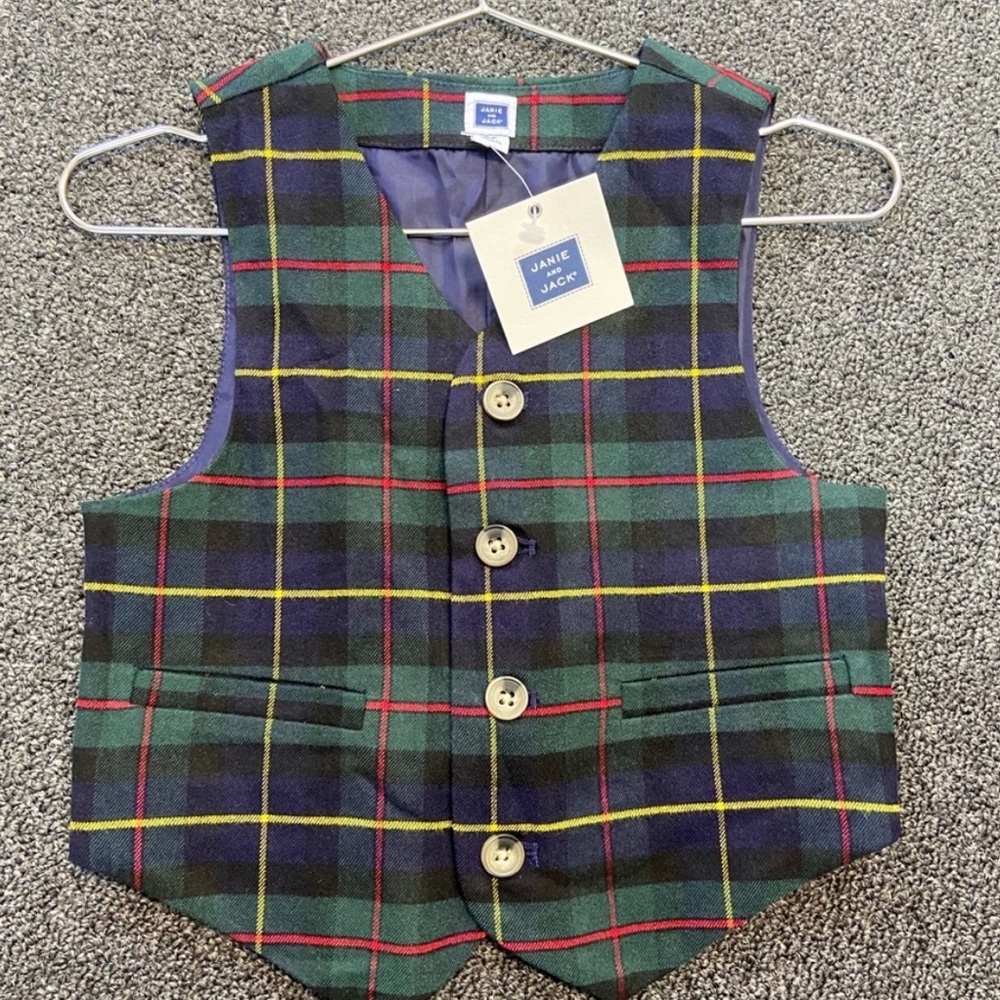 NWT Janie and Jack vest! Perfect for the holidays!